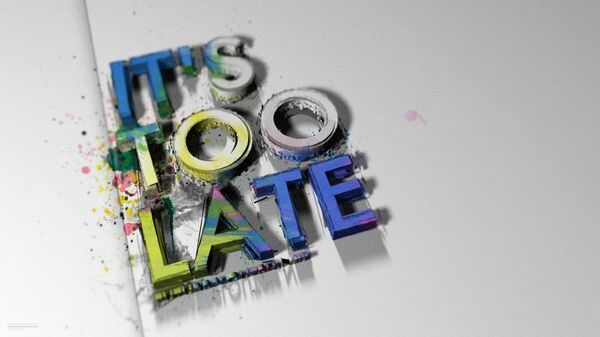 Expérimentation de typographie 3D avec projection de peinture