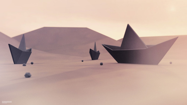 Trois bateaux en papier (bateau en origami)