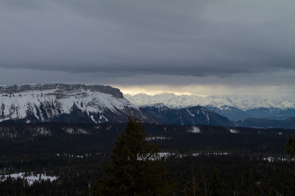 Chaine de montagne, les Alpes, vue du Mont-Revard
