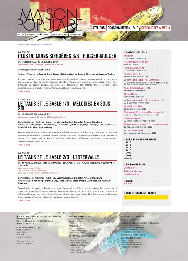 Page rubrique